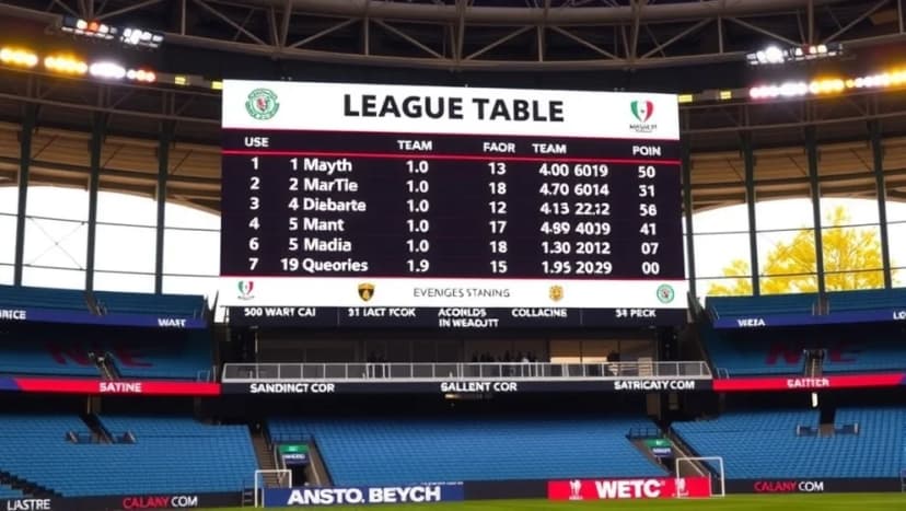 Poängställningen i Málaga CF just nu